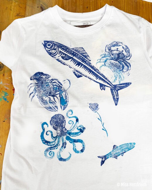 Kreative Workshops für Kinder im Studio Herzfrisch in Wuppertal: T-Shirt Design